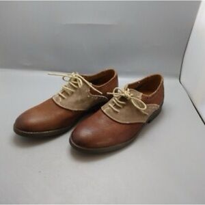 Clarks Collection Saddle Deisin Brown and Tan Men's Oxford Shoes